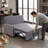 Light Gray Velvet Pull Out Loveseat Sofa Bed, Convertible Sleeper Couch for Small Study & Studio Apartment