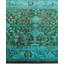 Overdyed Hand-Knotted Wool Modern-Contemporary Green Runner 2' 6" x 18' 10"
