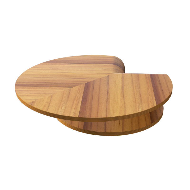 Bloom Coffee Table, 11.81" H x 39.37" L x 39.37" W, Teak