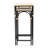 Claudette Set of 2 Rattan Accented Wood & Metal Square Side Tables