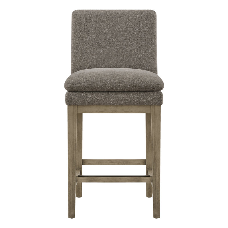 Tabouret de comptoir rembourré Bethea, Brun