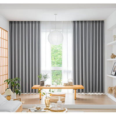 Cotton Blend Room Darkening Curtain Pair
