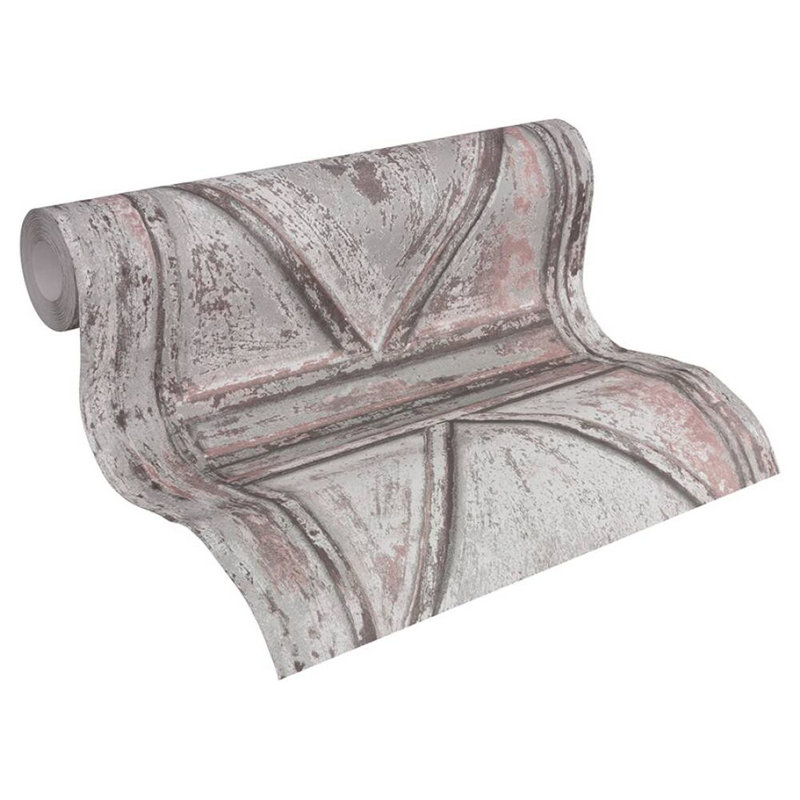 Rouleau de papier peint texturé L 33 pi x l 21 po Aftonshire, Gris/brun