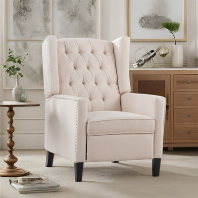 Fauteuil à oreilles inclinable manuel, fauteuil à oreilles larges Margheoala