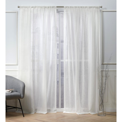 Nicole Miller Belfry Sheer Rod Pocket Top Curtain Panel