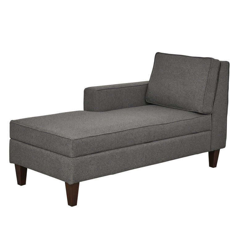 Chaise longue avec rangement Patnaude One, Polyester gris