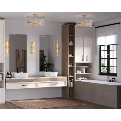 Luminaire suspendu contemporain à quatre lumières