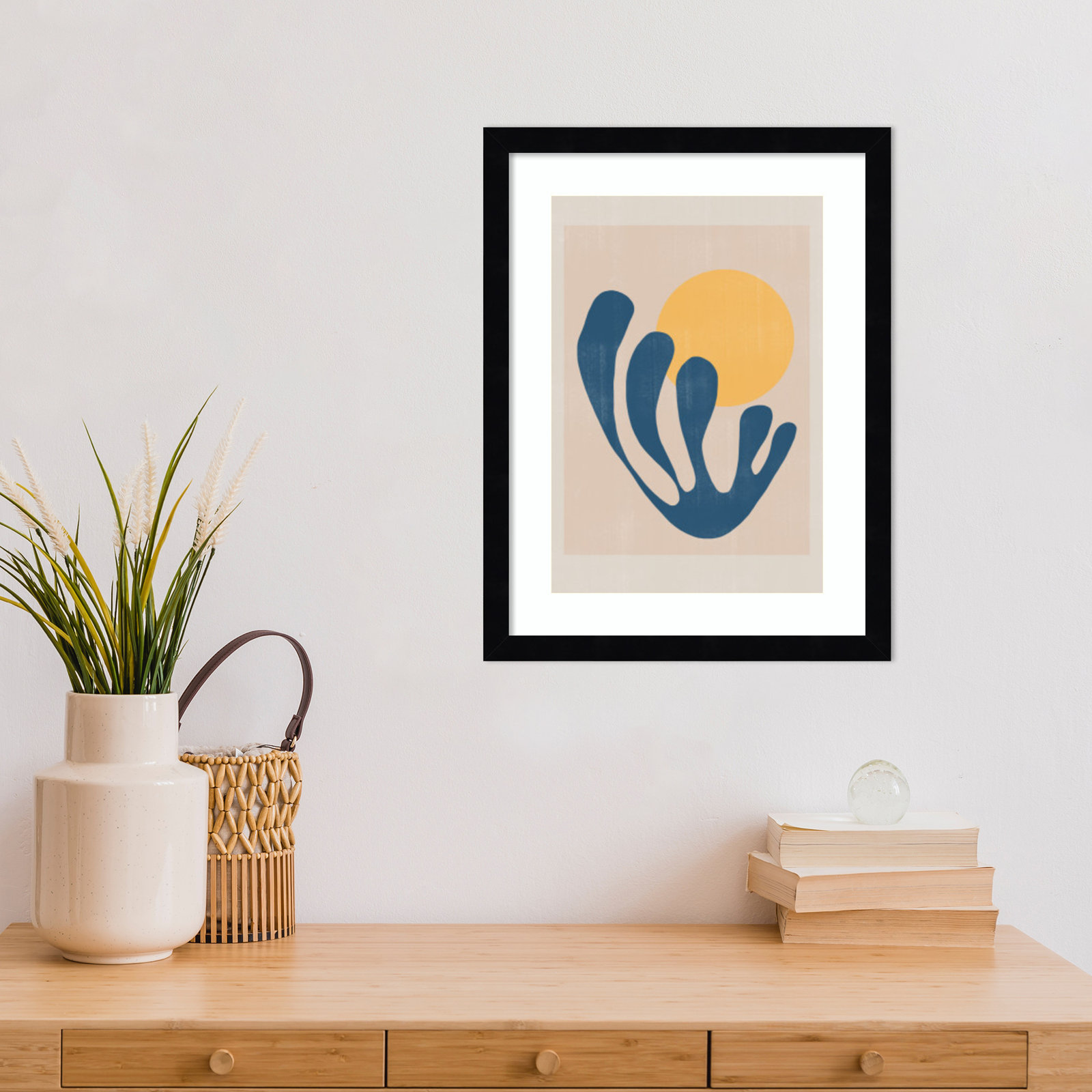 Giese "Modern Plant No. 1" Print, Black, 17" H x 13" W