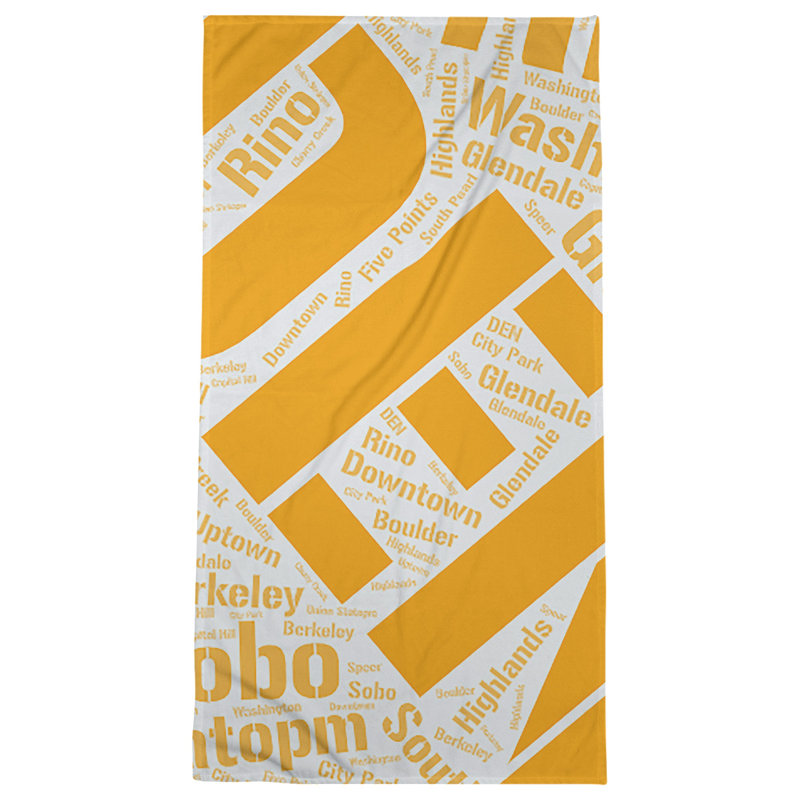 Bath Towel, Orange, Poly/Cotton, Denver
