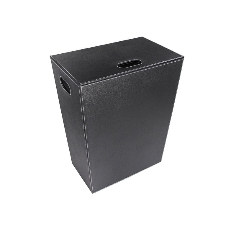 Complements Ecopelle Laundry Hamper, Black