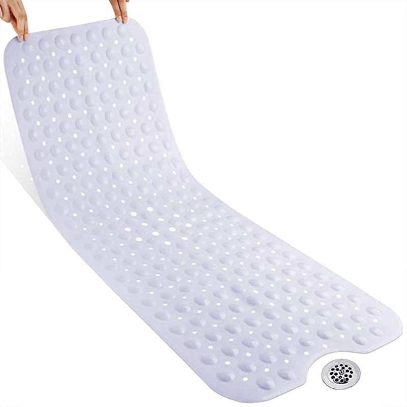 Keesha Plastic / Acrylic Non-Slip Bath Mat, 53cm Width X 53cm Length, White