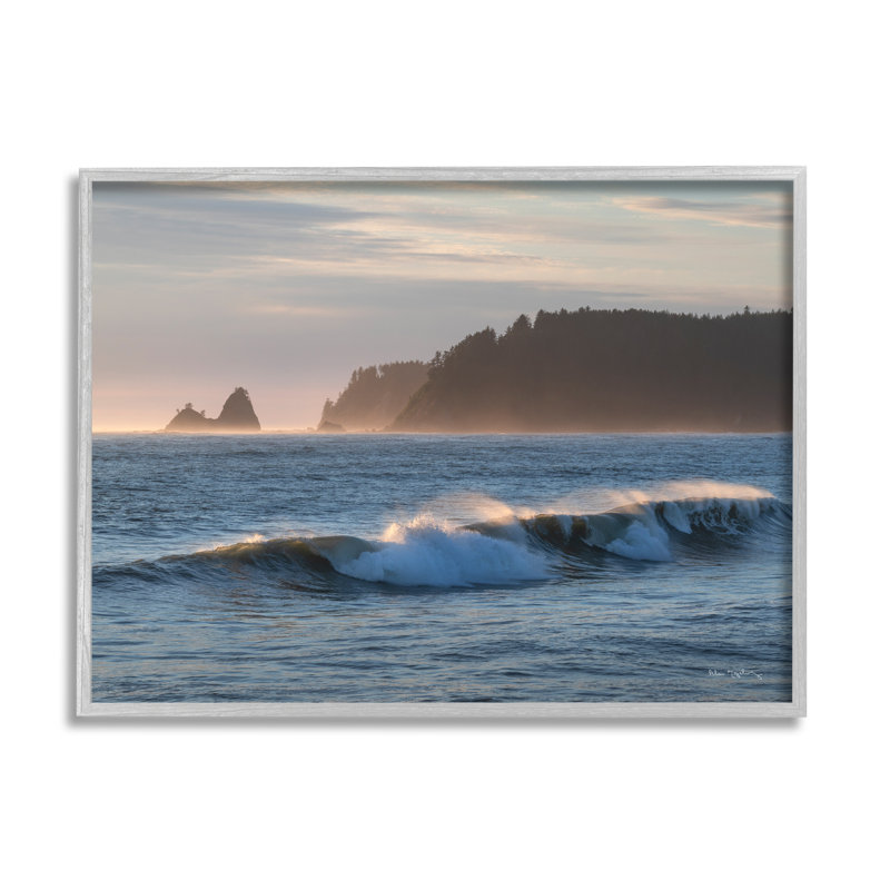 «Rolling Waves», reproduction d'art encadrée sur bois par Alan Majchrowicz, H 16 po x l 20 po x P 1,5 po