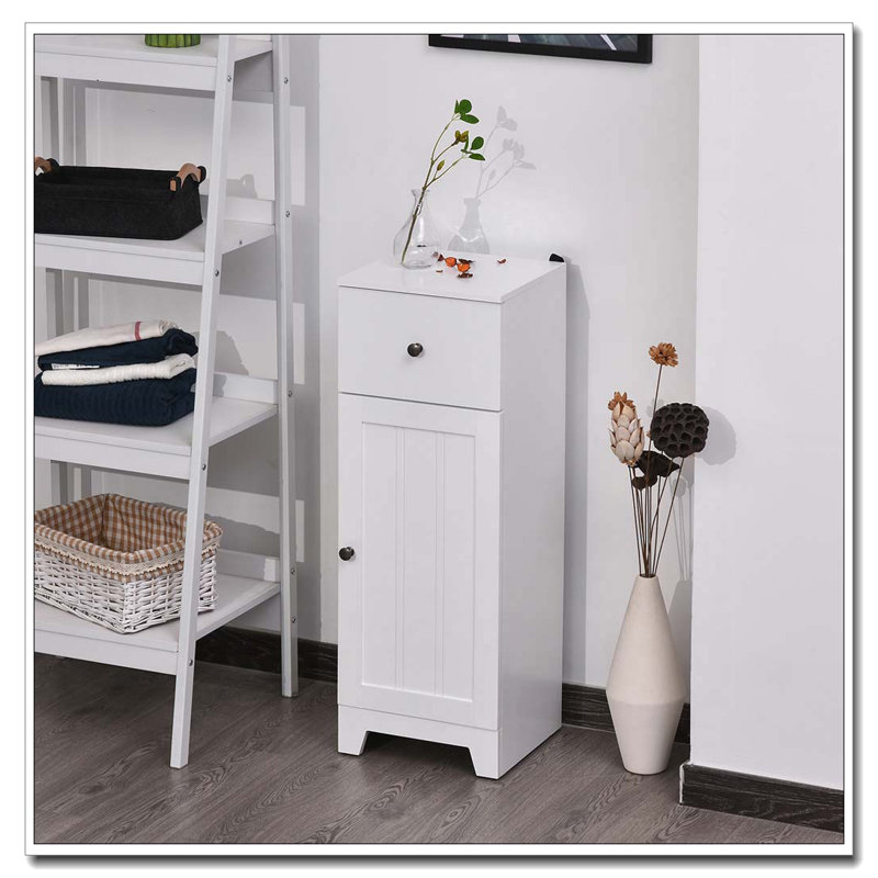 Armoire de rangement courte pour salle de bain avec tablette réglable