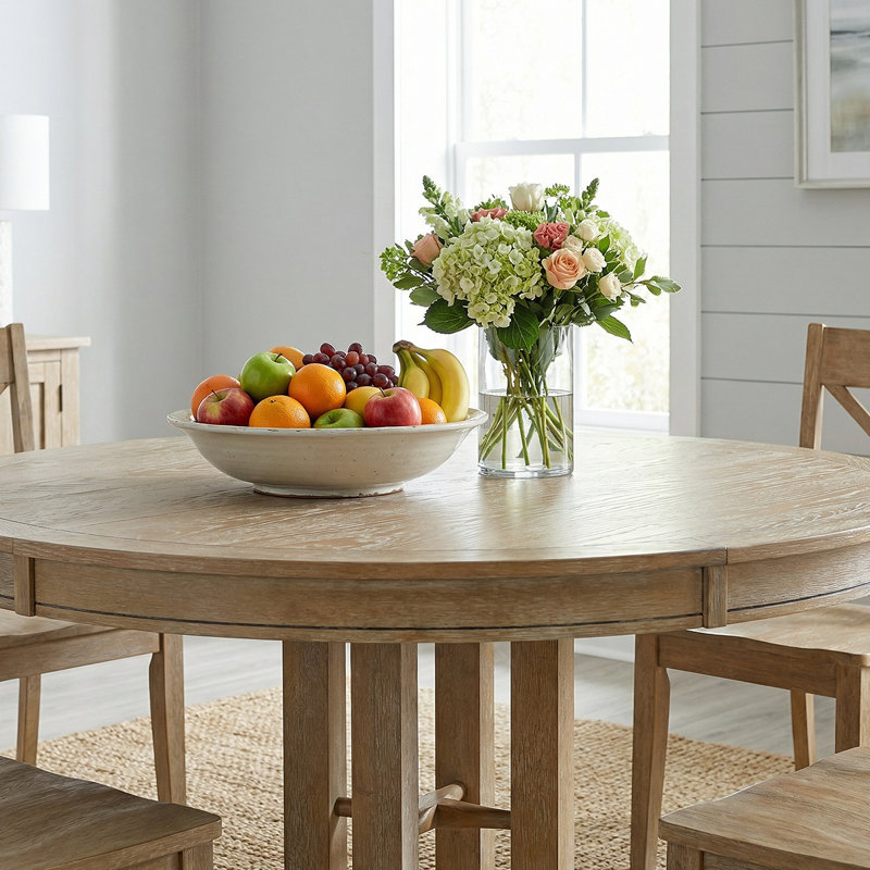 Table de salle à manger extensible Farmhouse, Bois naturel