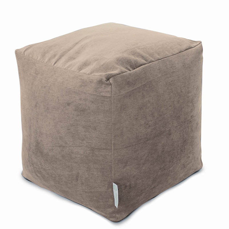 Sosebee Velvet Pouf, Pearl Velvet