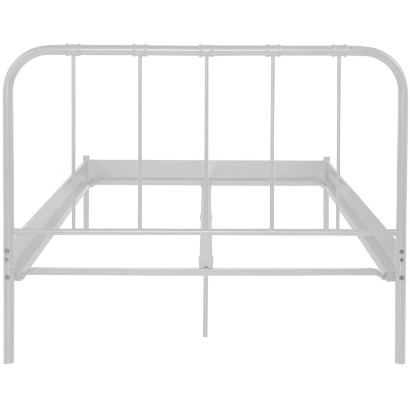 Bonaccorso Metal Bed, European Double (140 x 200cm), White