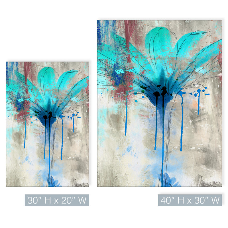 «Painted Petals LII» par Tristan Scott - impression sur toile tendue, H 40 po x l 30 po x P 1,5 po