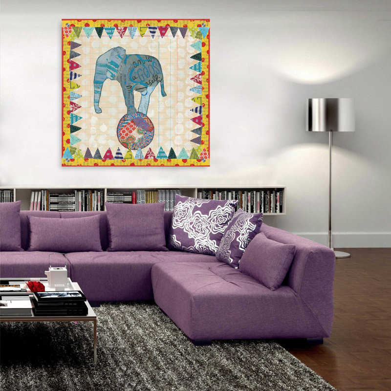 «Circus Fun II» par Courtney Prahl - reproduction non encadrée, H 36 po x l 36 po x P 0,2 po