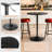 23.5" Bistro Pub Table Adjustable Height Round Cocktail Bar Table with Wood Top and Metal Base-128839604-91375998