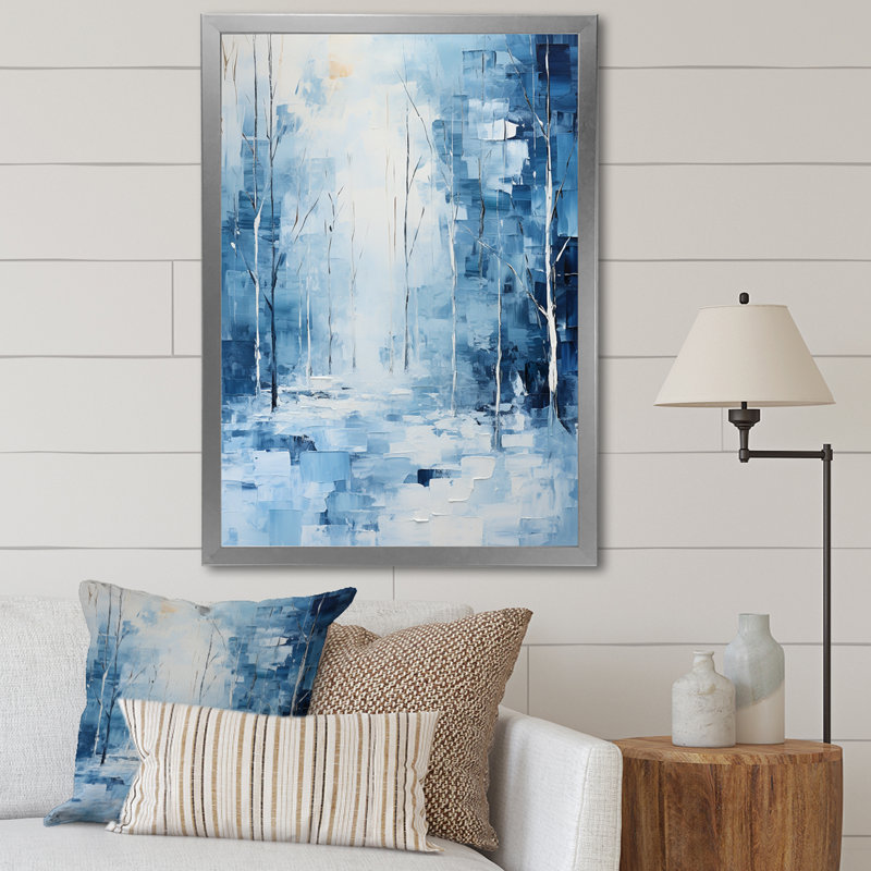 Snow Winters Solitude II - impression, H 32 po x l 24 po x P 1 po, Cadre photo argenté