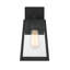 Lanterne murale d'extérieur en verre grainé noir mat-1524982634