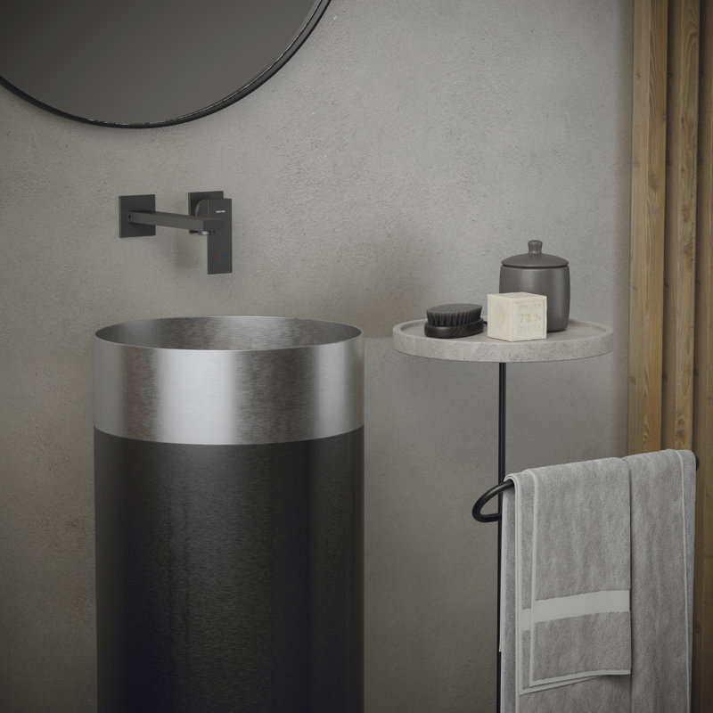 Karran Alberton KBF620 Single Handle Wall-Mount Bathroom Faucet, Gunmetal Gray