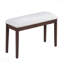 Banc de salle à manger 1 pièce - couleur noyer, siège rembourré, style moderne et classique
