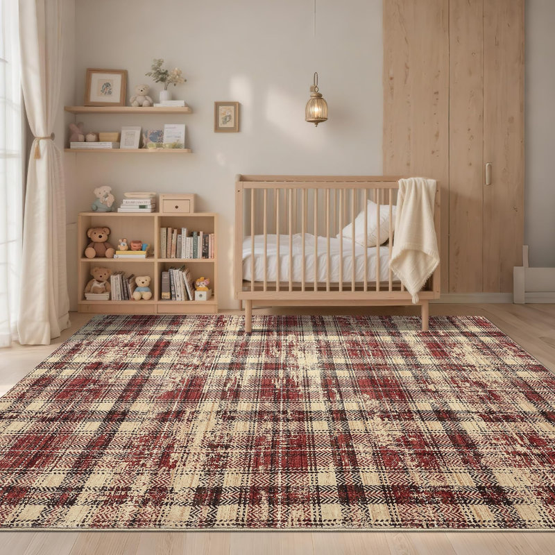 Area Rug, Rectangle 160 x 230 cm, Red