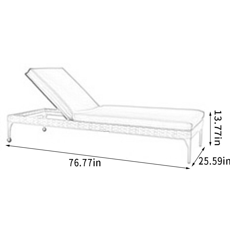 Chaise longue imperméable pour l'extérieur