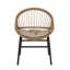 Chaise (2) - Décoration, structure de support en métal, tissus de rembourrage d'eau, brun et beige, l 23,22 po x l 25,2 po x H 32,08 po, style, structure, coussins, l 23,22 po x P 25,2 po