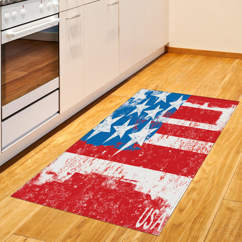 Tapis décoratif en polyester à haute densité à longs fils American, Rectangle 2 pi 7 po x 5 pi