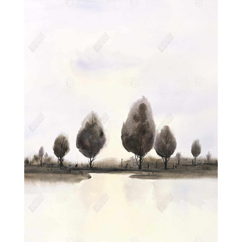 Art abstrait sur toile, "Hygge Brown", paysage abstrait