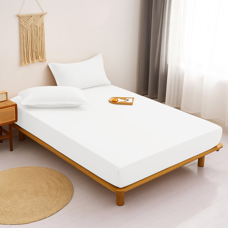 Aspire Homeware Ultra Soft 40cm Deep Fitted Sheet for Extra Deep Mattress and Cozy Sleep, King (5'), White
