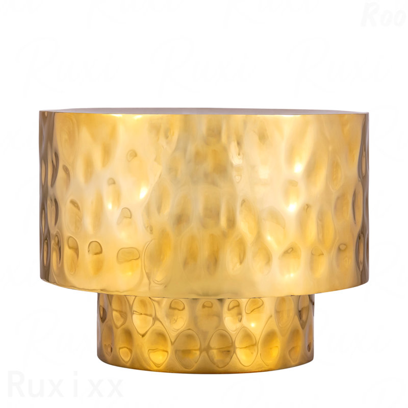 Modern Style Metal Coffee Table Gold Finish, Gold