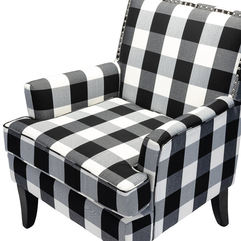 Fauteuil Aguilar, À carreaux noirs