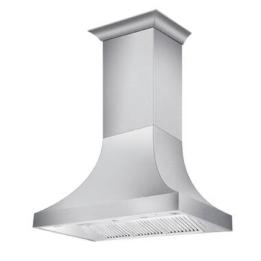 ZLINE Kitchen and Bath ZLINE 48 Designer Series Fingerprint Resistant Stainless  Steel Ducted Wall Range Hood (8632S-48) & Reviews