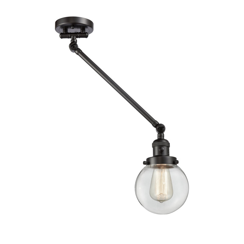 Shauna Swing Arm Sconce, LED, Clear, Oil Rubbed Bronze