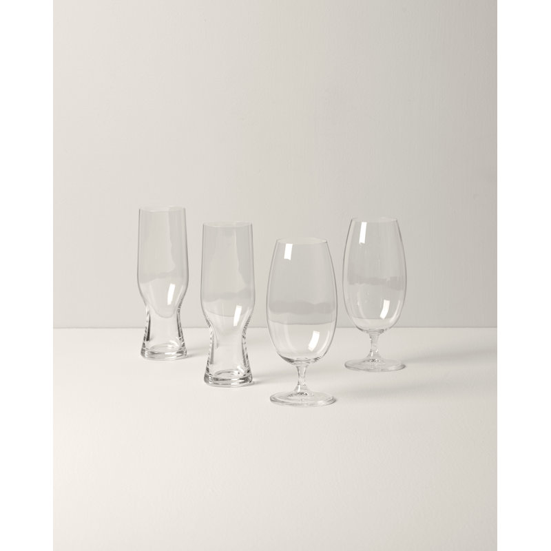 Tuscany Clear Glass 4-Piece Beer Glass Set