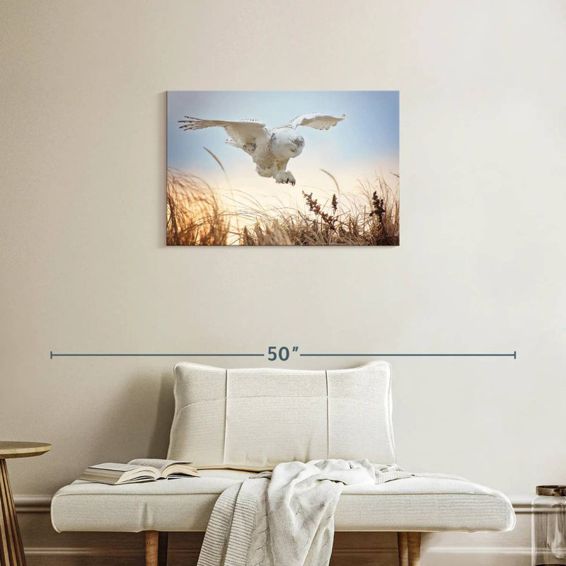 Chouette des neiges volant Brampt, H 20 po x l 30 po