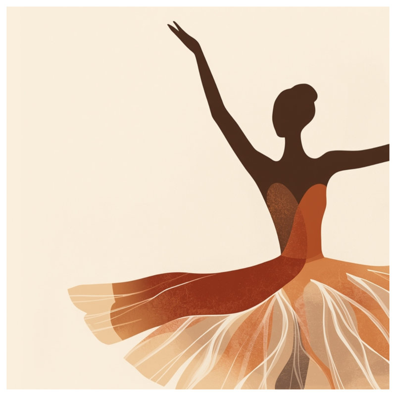 Ballet Dancer Silhouette Blankets, 50in W x 60in H