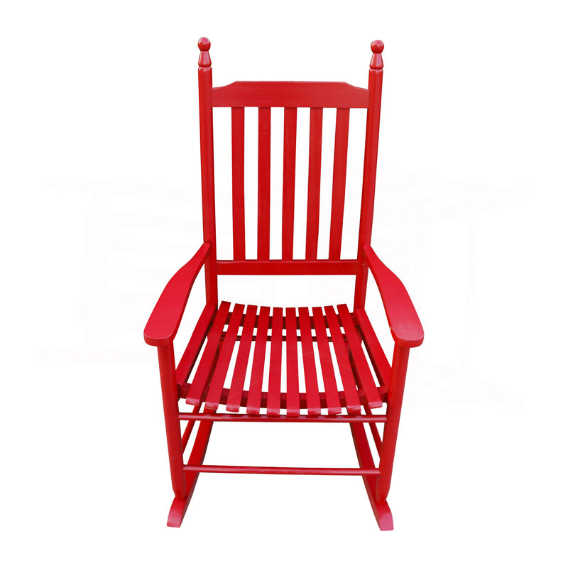 Wooden Porch Rocker Chair  Rose Red, Rose Red