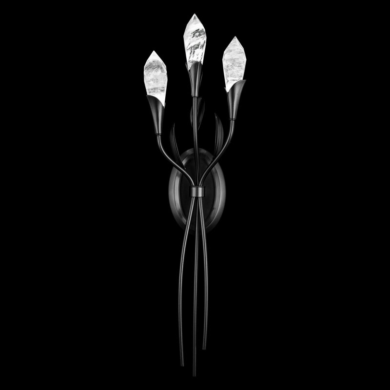 3 - Light LED Armed Sconce, Black
