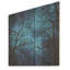 Arbre au clair de lune bleu Revery II - Arbre sur bois-365990695