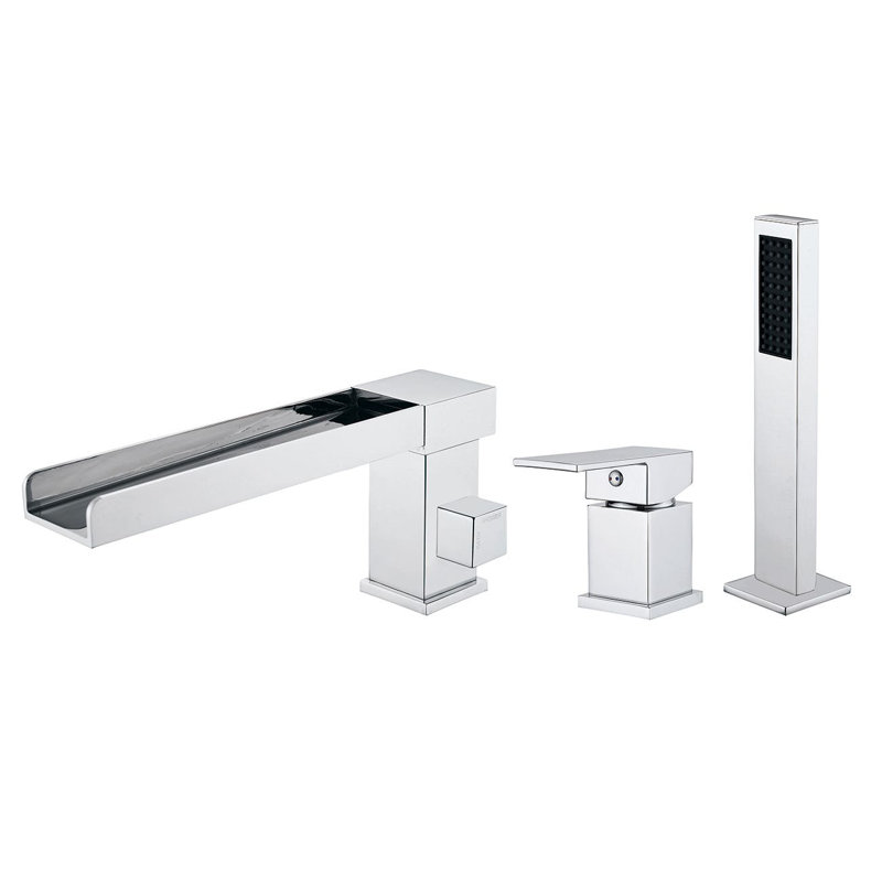 x Bathtub, White/Chrome Drain/Fixtures