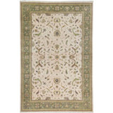 Hand-Knotted High-Quality Beige and Gold Area Rug