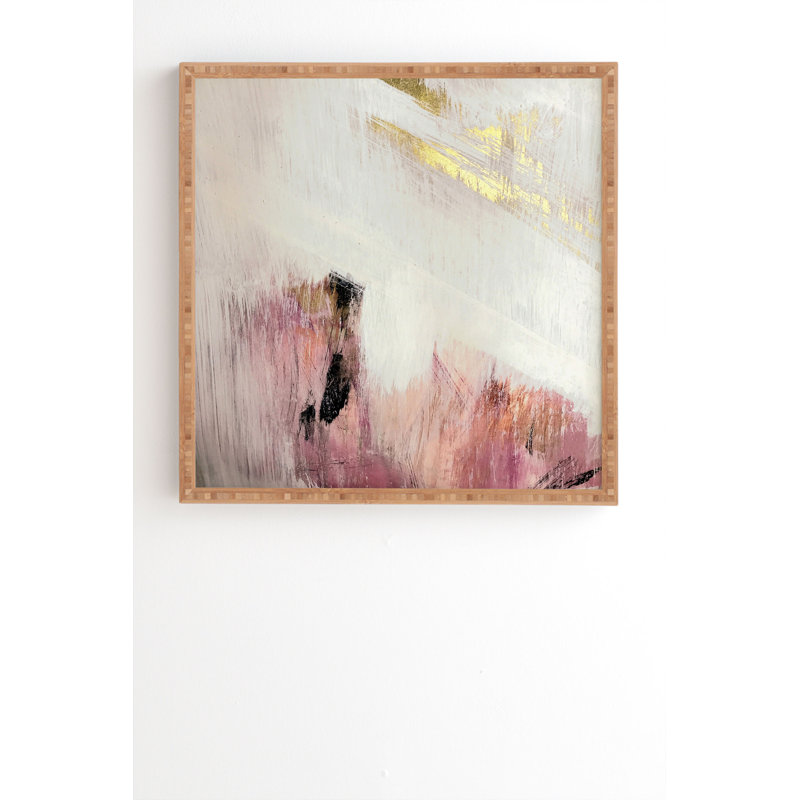 « Sunrise 2 »-impression d’art graphique, H 20 po x l 20 po x P 2 po, Armature en bambou, Pas de tapis