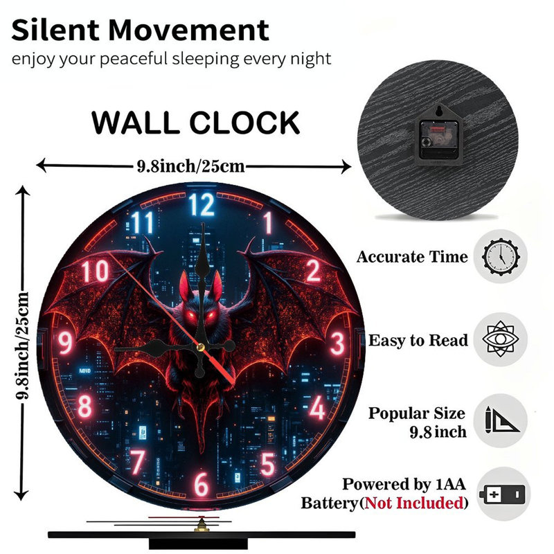 Horloge de chauve-souris