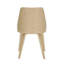 Chaise de salle à manger Mid-Century moderne en bois naturel et tissu crème par - ensemble de 2-58368696