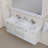 Avalia 60'' Wall Mounted Double Bathroom Vanity with Solid Surface Top-985044653