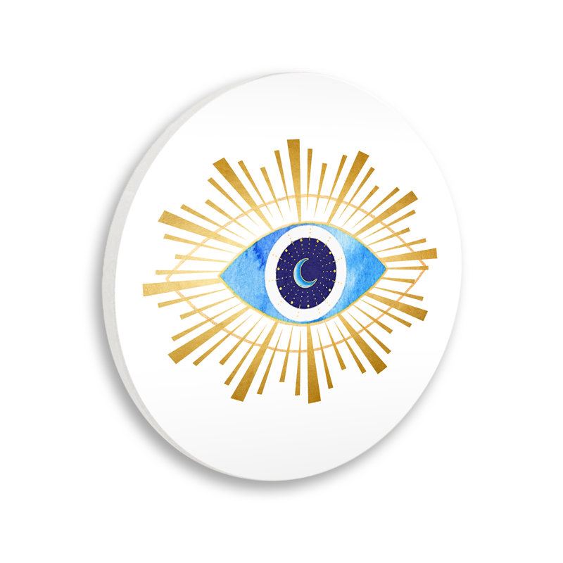 Plaque murale circulaire Bold Blue Evil Eye